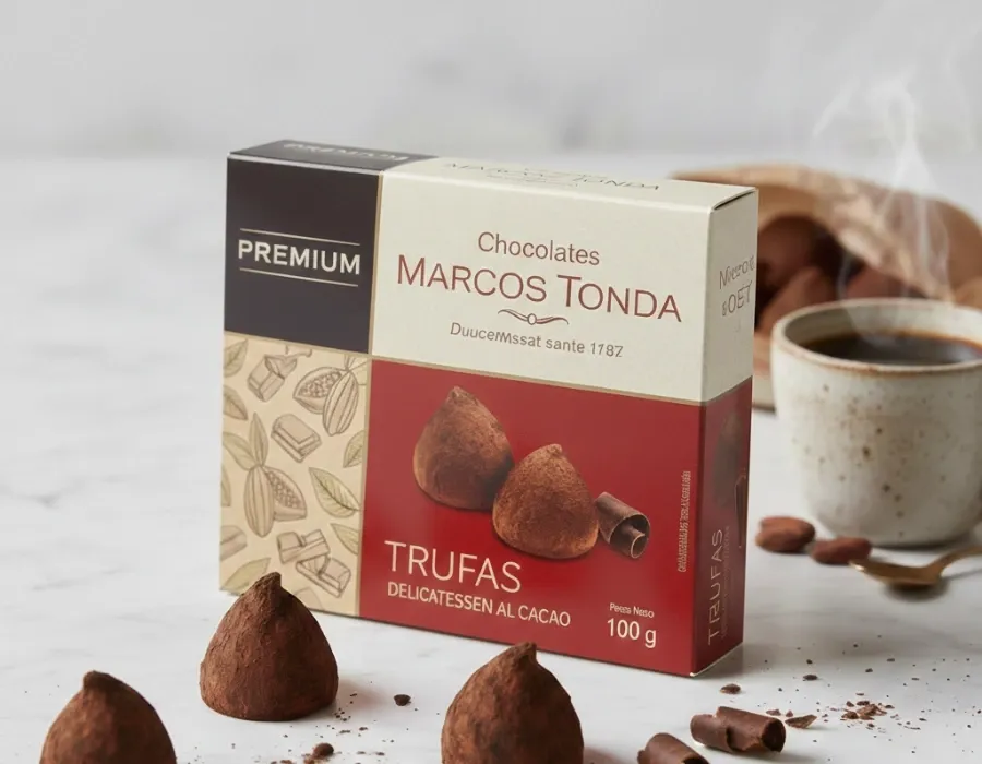 Trufas de chocolate con cacao