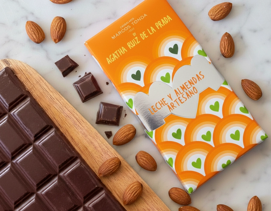 CHOCOLATES MARCOS TONDA I Artisan milk chocolate with almonds