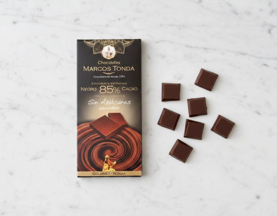 CHOCOLATES MARCOS TONDA I Sugar-free gourmet dark chocolate Boama (85% cocoa)
