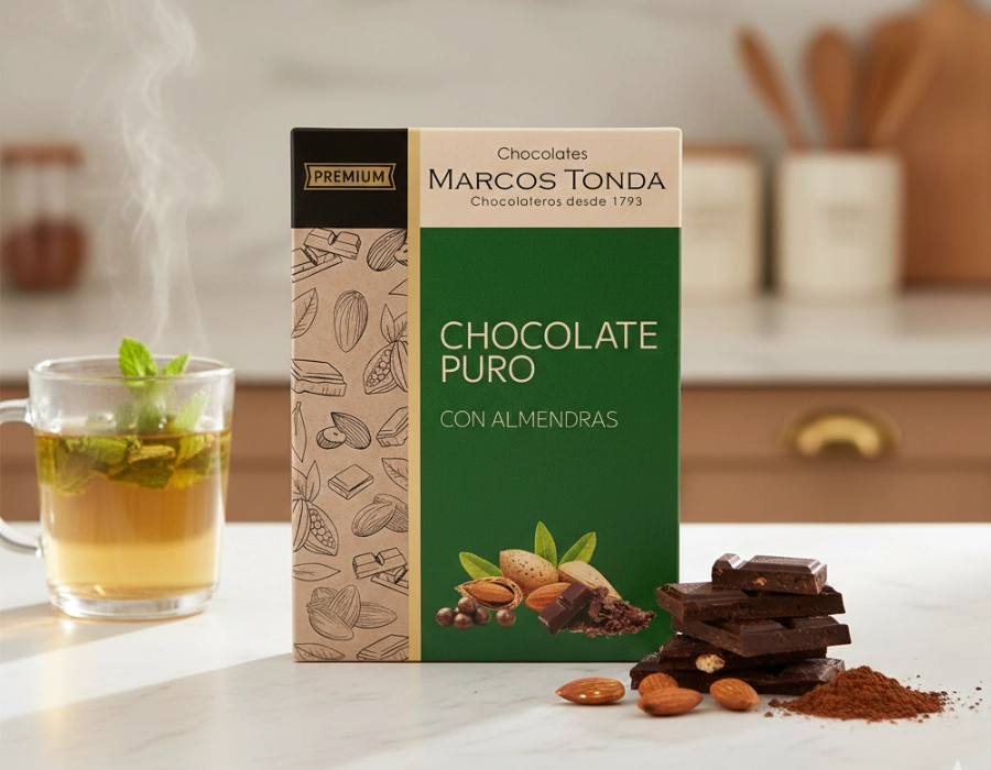 Marcos Tonda I Almonds coated in dark chocolate