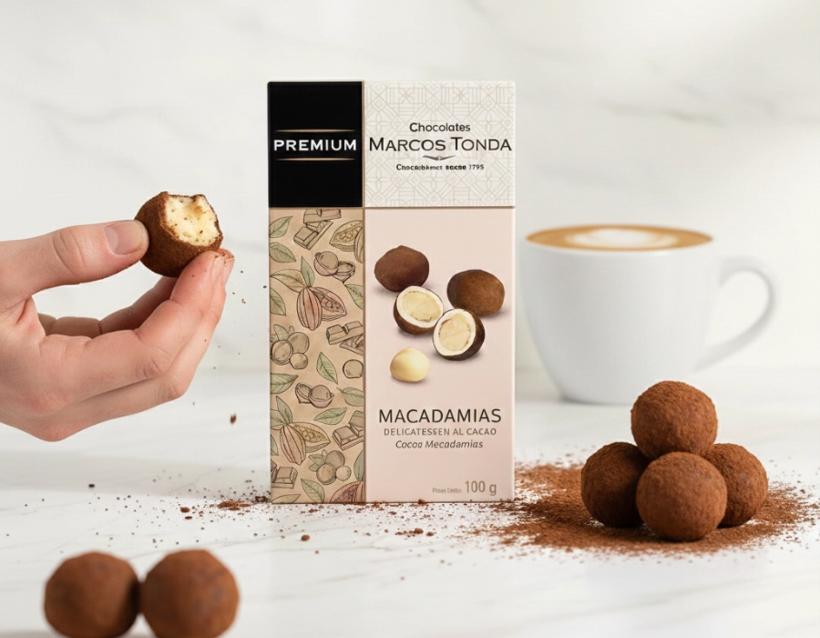 Delicia de macadamias con cacao