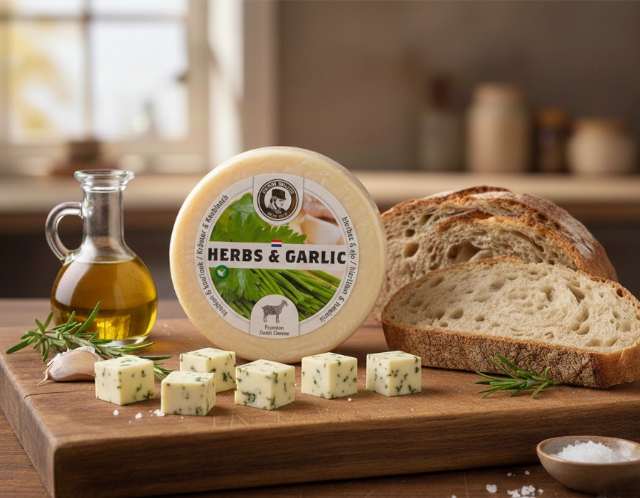 Queso joven de cabra con hierbas y ajo
