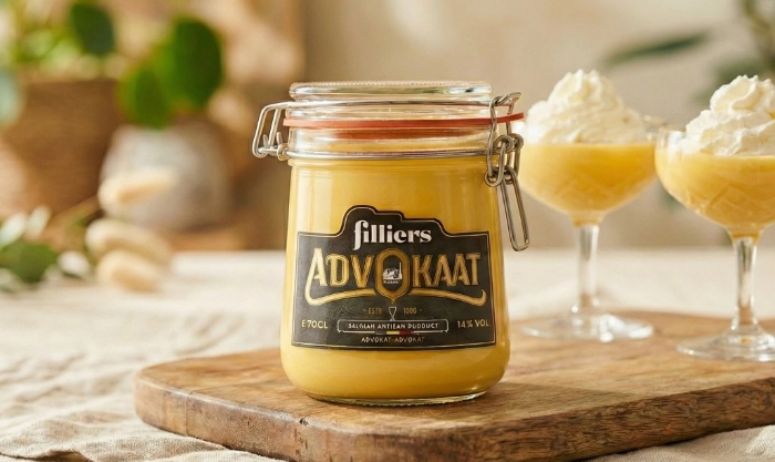 Advocaat in a preserving jar